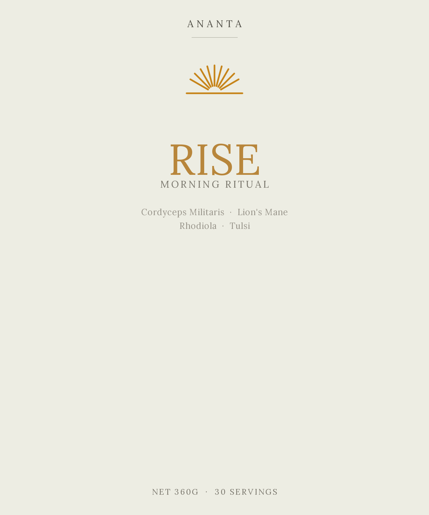 Ananta Rise - Mushroom & Adaptogen Morning Latte